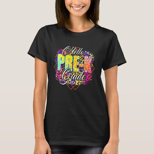 Hello Pre K新学期先生先生方 Tシャツ (正面)