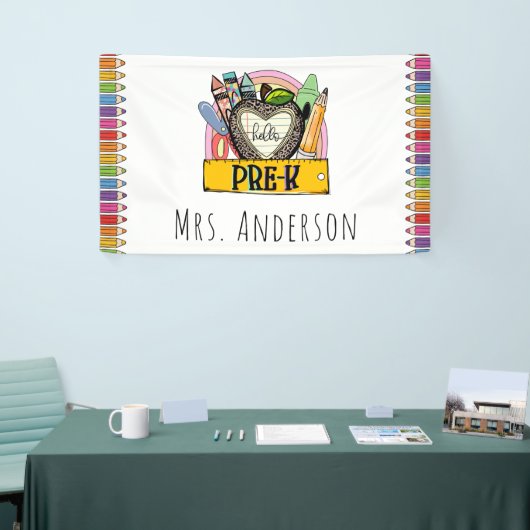 Hello Pre-k新学期教室 横断幕 (トレードショー)