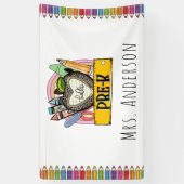 Hello Pre-k新学期教室 横断幕 (縦)