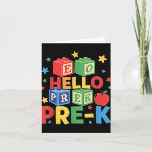 Hello Pre-k _ハッピーファースト新学期Cu カード (正面)