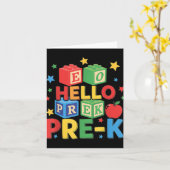 Hello Pre-k _ハッピーファースト新学期Cu カード (黄色い花)