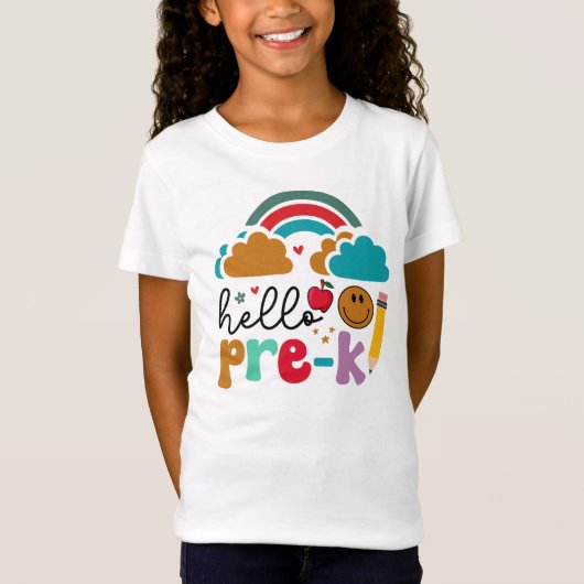 Hello Pre-K First Day of School Tシャツ (正面)