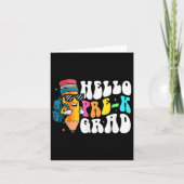 Hello Pre-k Grad Fun Pencil Back To School Pre-kin カード (正面)