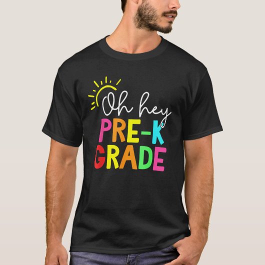 Hello Pre-k Graduation Team Back to School Teacher Tシャツ (正面)
