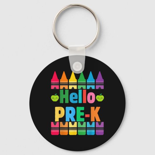 Hello Pre-k Pencils新学期先生学生 キーホルダー (正面)