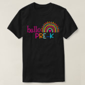 Hello Pre K Rainbow Student Teacher Back To School Tシャツ (デザイン正面)