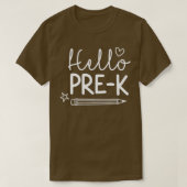 Hello Pre K Teacher Tシャツ (デザイン正面)