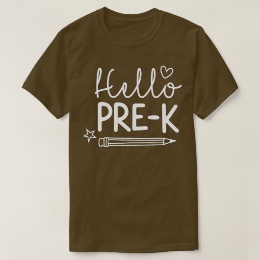 Hello Pre K Teacher Tシャツ (デザイン正面)