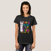 Hello Pre-K Team Pre-K Rocks First Day No Prob-Lla Tシャツ (正面フル)