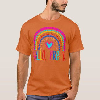 Hello PreK Boho Rainbow Gift for Pre K Teacher Tod Tシャツ