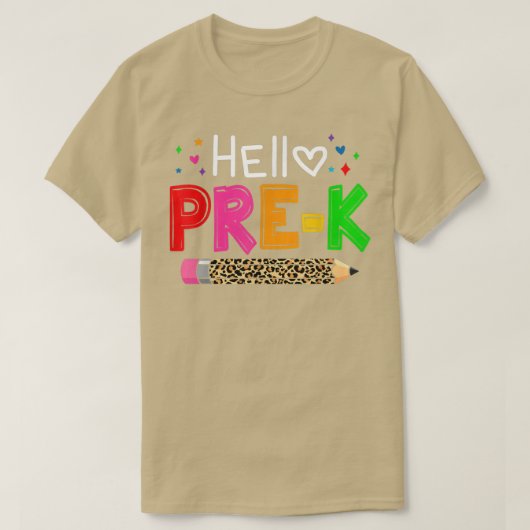 Hello Prek  Teacher Kids Back to School Student Gi Tシャツ (デザイン正面)