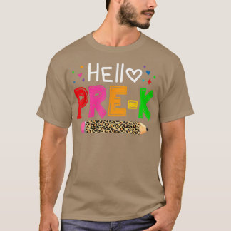 Hello Prek  Teacher Kids Back to School Student Gi Tシャツ