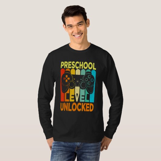 Hello Preschool Level Unlocked Video Game Back To Tシャツ (正面フル)