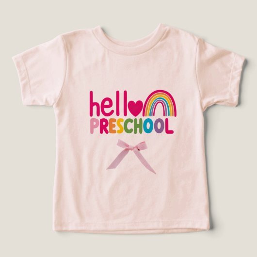 Hello Preschool T-shirt - Preschool T-shirts (デザイン正面)