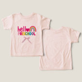 Hello Preschool T-shirt - Preschool T-shirts (デザイン正面&裏面)