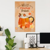 Hello Pumpkinシーズンポスター(様々なサイズ) ポスター (ホームオフィス)