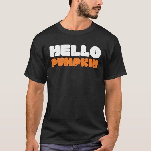 Hello Pumpkin Cute Fall Autumn Pumpkin Spice Tシャツ (正面)