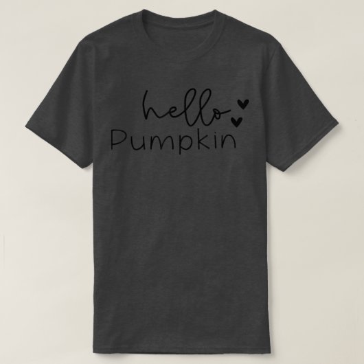 Hello Pumpkin Cute Fall Autumn Season Halloween Tシャツ (デザイン正面)