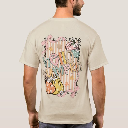 Hello Pumpkin Fall season Tシャツ (裏面)