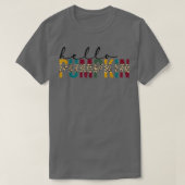 Hello Pumpkin Leopard Hello Fall Autumn Thanksgivi Tシャツ (デザイン正面)