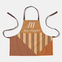 Hello Pumpkin Monogramオプション名秋 エプロン