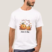 Hello Pumpkin Personalized Couples T-shirt Tシャツ (正面)