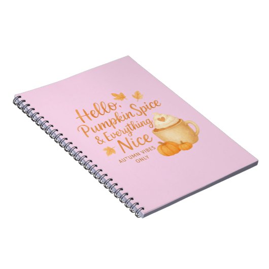 Hello, Pumpkin Spice & Everything Nice Journal ノートブック (右側)