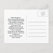 Hello Pumpkin Spice & Everything Nice Neighbour 案内ポストカード (裏面)