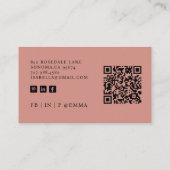 Hello QRコードソーシャルメディアテラコッタ 名刺 (裏面)