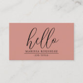 Hello QRコードソーシャルメディアテラコッタ 名刺 (正面)