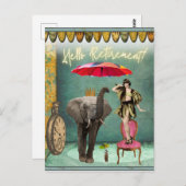 Hello Retirementおもしろいとファンキー ポストカード (正面/裏面)