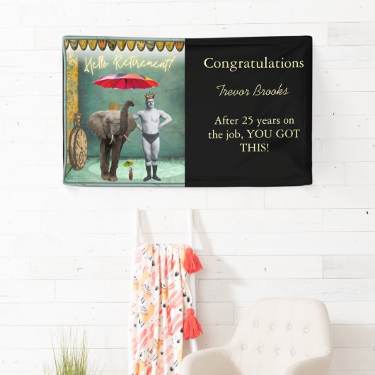 Hello Retirementおもしろいパーティーバナー 横断幕 (インサイチュ)