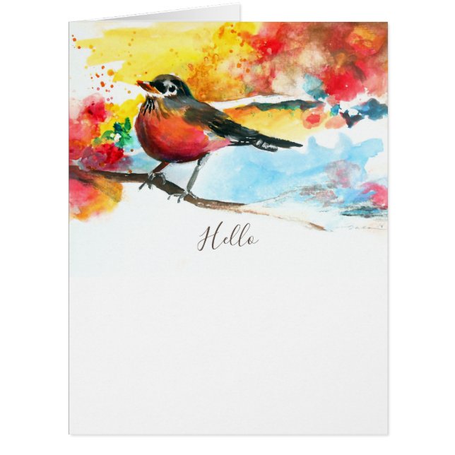 Hello Robin Greeting Extra Large (正面)