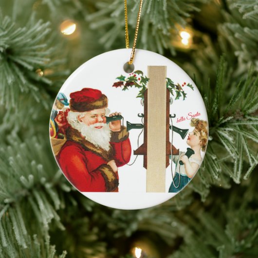 Hello Santa セラミックオーナメント (ツリー)