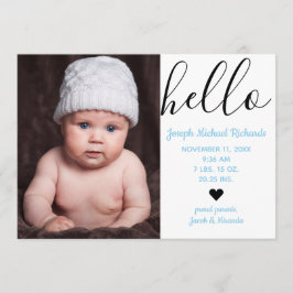 Hello Scriptの写真 – Birth Announcement 案内状
