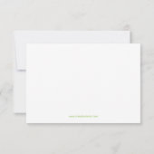 Hello Script Photo Green - 3x5 誕生お知らせ 案内状 (裏面)