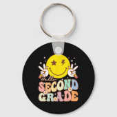 Hello Second Gradeおもしろいスマイル顔2nd Grade Back T キーホルダー (裏面)