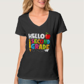 Hello Second Grade 2nd Grade Back To School Kids Tシャツ (正面)