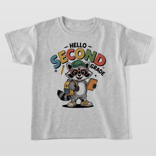 Hello Second Grade Coquette Bow Teacher Girl Tシャツ (レイダウン)