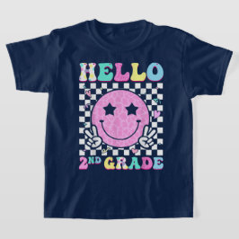 Hello Second Grade Coquette Bow Teacher Girl Tシャツ