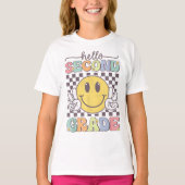 Hello Second Grade Coquette Bow Teacher Girl Tシャツ (正面)