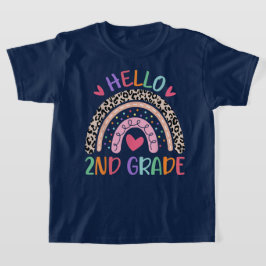 Hello Second Grade Coquette Bow Teacher Girl Tシャツ