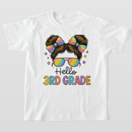 Hello Second Grade Coquette Bow Teacher Girl Tシャツ