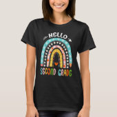 Hello Second Grade Rainbow Teacher Team 2nd Grade  Tシャツ (正面)