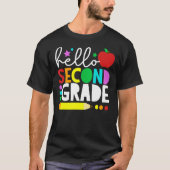 Hello Second Grade Team 2nd Grade Back to School T Tシャツ (正面)