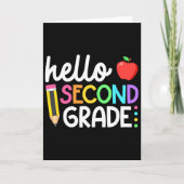 Hello Second Grade Team 2nd Grade Byck To School T カード (正面)