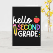 Hello Second Grade Team 2nd Grade Byck To School T カード (黄色い花)