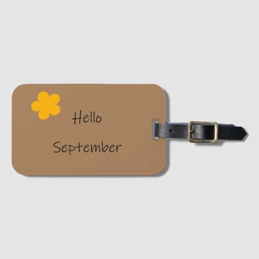 "Hello September"ラゲッジタグ ラゲッジタグ (正面横)