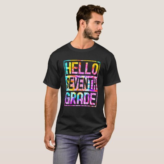 Hello Seventh Grade Back to School 7th Grade Teach Tシャツ (正面フル)