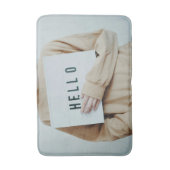 "Hello" Sign Bath Mat - Warm & Welcomingデザイン バスマット (正面縦)